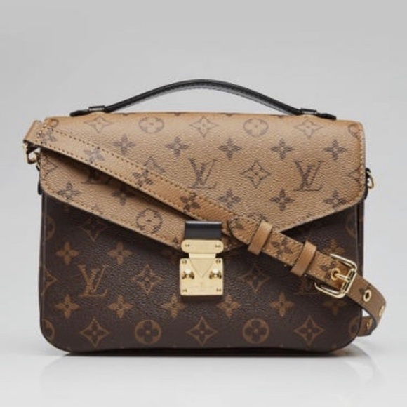 LOUIS VUITTON Monogram Reverse Canvas Pochette Metis Handbag Bag - Picture 1 of 11